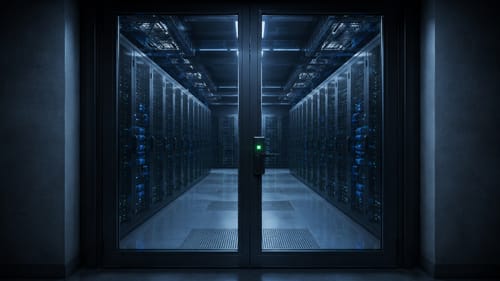 外部ネットワークから隔離されたオンプレミスのサーバールーム